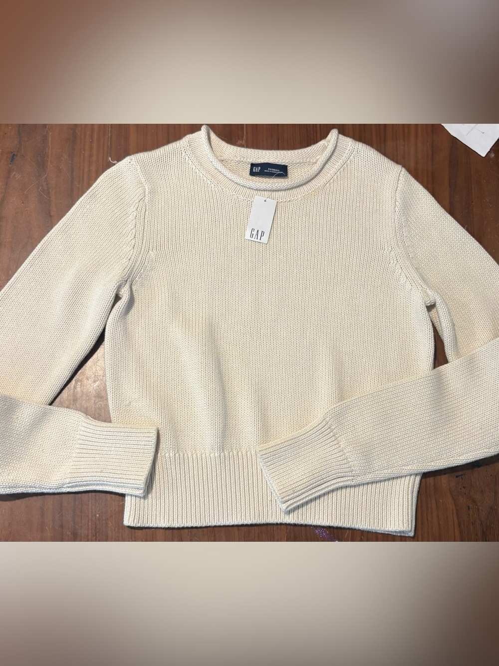 GAP Women's Off-White Crewneck Sweater